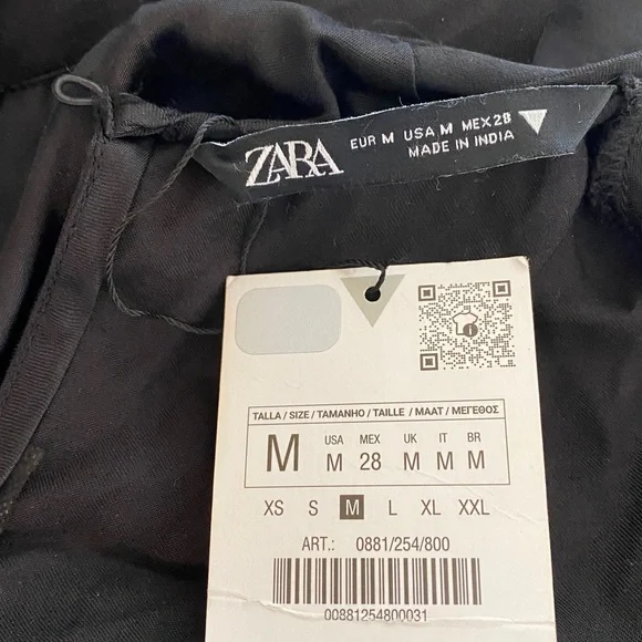 NWT Zara Black Satin Effect Cutout Waist Strap Maxi Dress, Size M - Picture 15 of 17